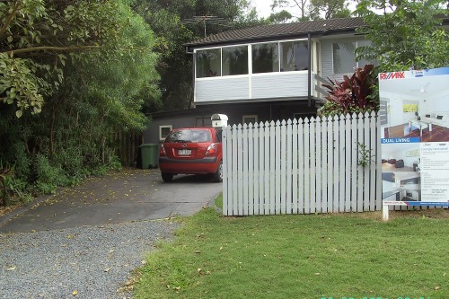 Residential house with garage